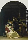 Frans Van Mieris Canvas Paintings - The Doctors' visit